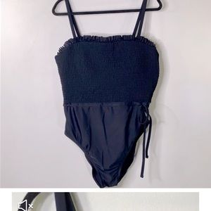 Anthropologie smocked and ruffle one piece swim suit Size 2XL